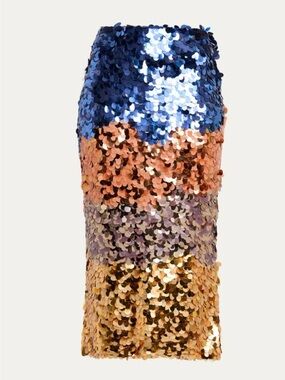 Ulla Johnson x Helen Frankenthaler Matilde Sequined Midi Skirt NWT size PETITE